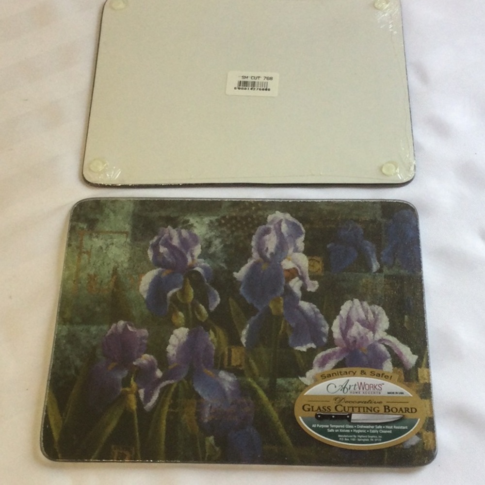 Decorative glass cutting board 8 x 10